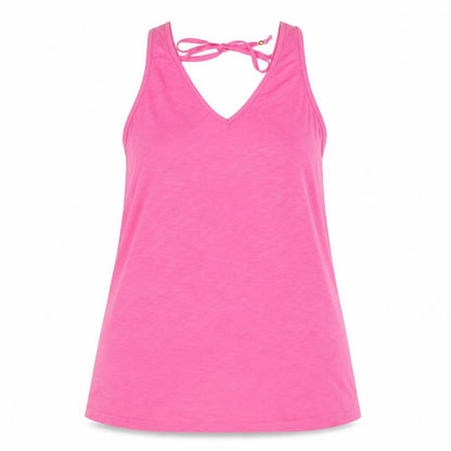 Womens UK Size S Preworn Pink Basic Tank