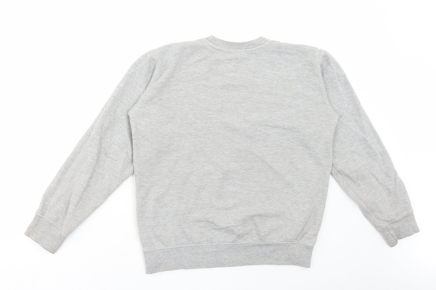 Boohoo Womens Grey Cotton Pullover Sweatshirt Size 8 Pullover