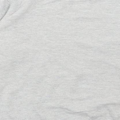 Boohoo Womens Grey Cotton Pullover Sweatshirt Size 8 Pullover