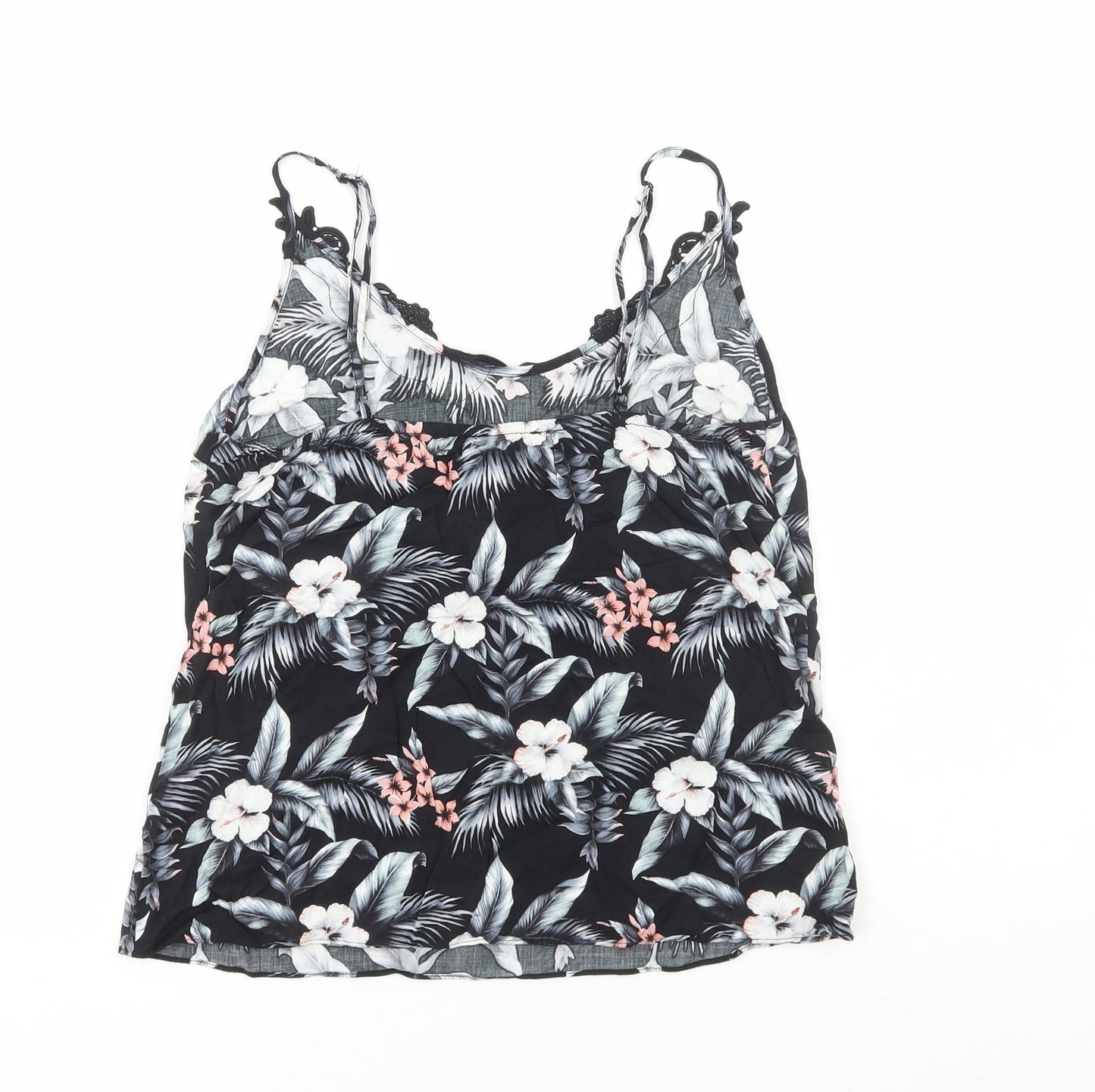 Womens UK Size 8 Oasis Black Camisole Tank