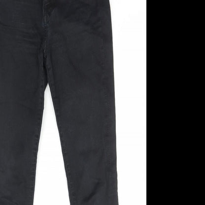 Zara Womens Black Cotton Skinny Jeans Size 6 L29 in Regular Zip