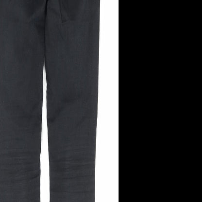 Zara Womens Black Cotton Skinny Jeans Size 6 L29 in Regular Zip