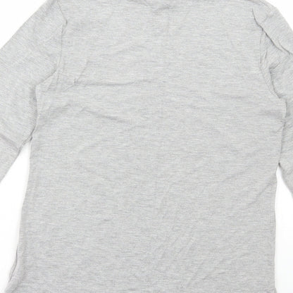 ASOS Womens Grey Viscose Basic T-Shirt Size 8 High Neck