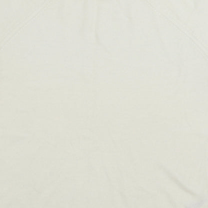 George Womens White Mock Neck Acrylic Pullover Jumper Size 14