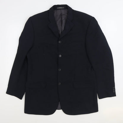 Mens UK Size 40 River Island Regular Black Suit Jacket