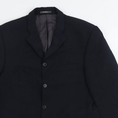 Mens UK Size 40 River Island Regular Black Suit Jacket