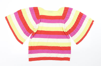 Womens UK Size S Gallery Multicoloured Basic T-Shirt