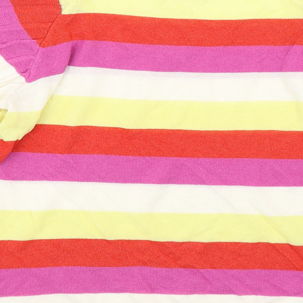 Womens UK Size S Gallery Multicoloured Basic T-Shirt