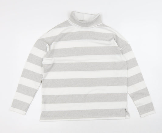 TU Womens Multicoloured Roll Neck Striped Polyester Pullover Jumper Size 10