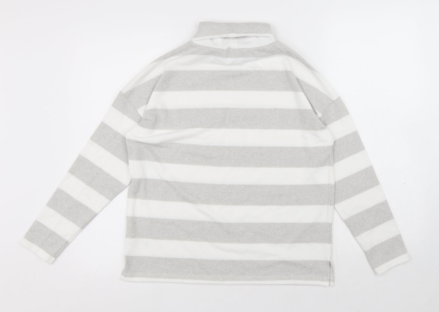 TU Womens Multicoloured Roll Neck Striped Polyester Pullover Jumper Size 10