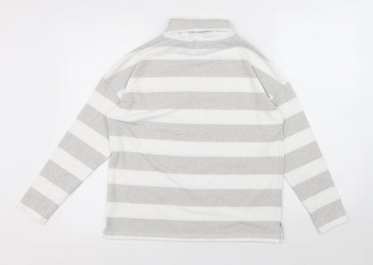 TU Womens Multicoloured Roll Neck Striped Polyester Pullover Jumper Size 10