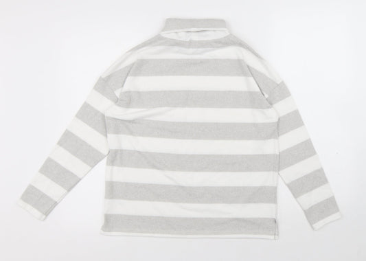 TU Womens Multicoloured Roll Neck Striped Polyester Pullover Jumper Size 10