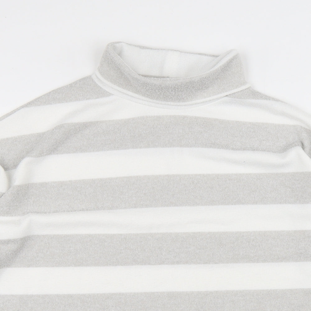 TU Womens Multicoloured Roll Neck Striped Polyester Pullover Jumper Size 10