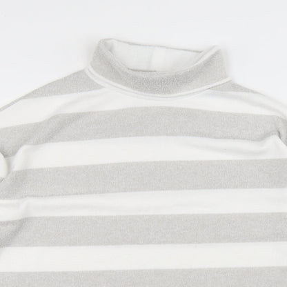 TU Womens Multicoloured Roll Neck Striped Polyester Pullover Jumper Size 10