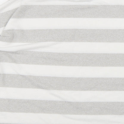 TU Womens Multicoloured Roll Neck Striped Polyester Pullover Jumper Size 10