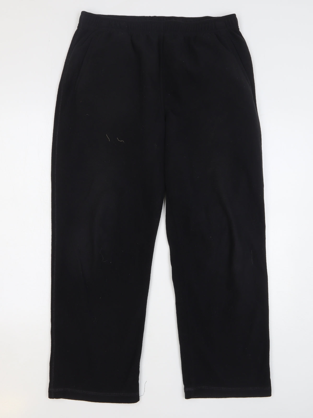 Blue Harbour Mens Black Polyester Sweatpants Trousers Size 36 L29 in Regular Drawstring