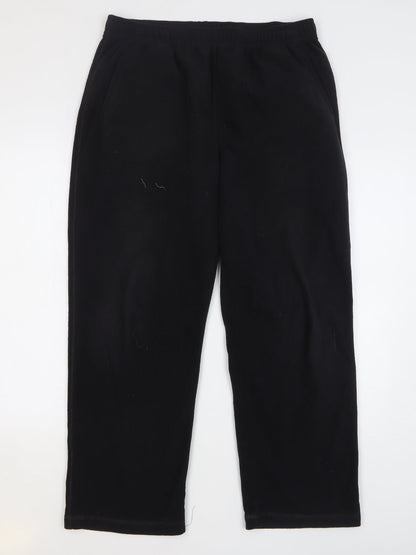 Blue Harbour Mens Black Polyester Sweatpants Trousers Size 36 L29 in Regular Drawstring