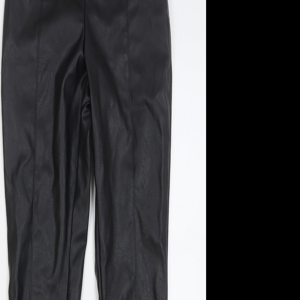 ASOS Womens Black Polyester Skinny Jeans Size 6 L29 in Regular Zip - Faux Leather