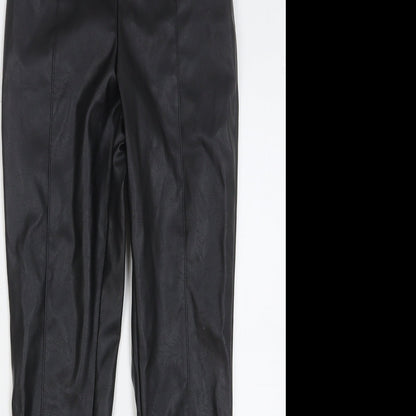 ASOS Womens Black Polyester Skinny Jeans Size 6 L29 in Regular Zip - Faux Leather