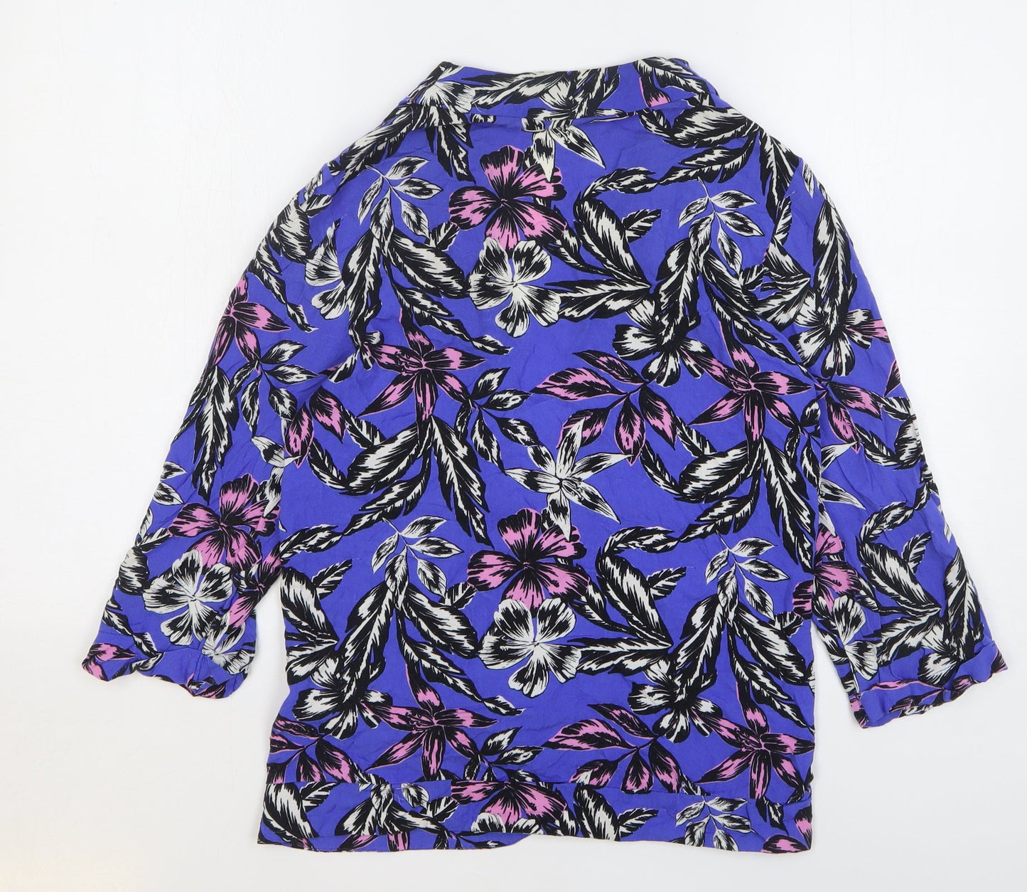 New Look Womens Multicoloured Floral Viscose Jacket Blazer Size 14