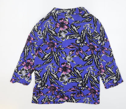 New Look Womens Multicoloured Floral Viscose Jacket Blazer Size 14