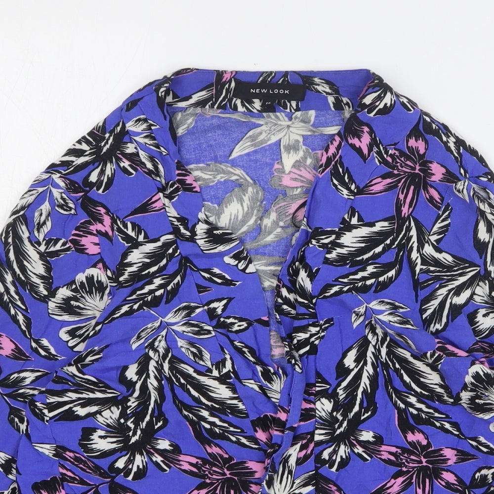 New Look Womens Multicoloured Floral Viscose Jacket Blazer Size 14