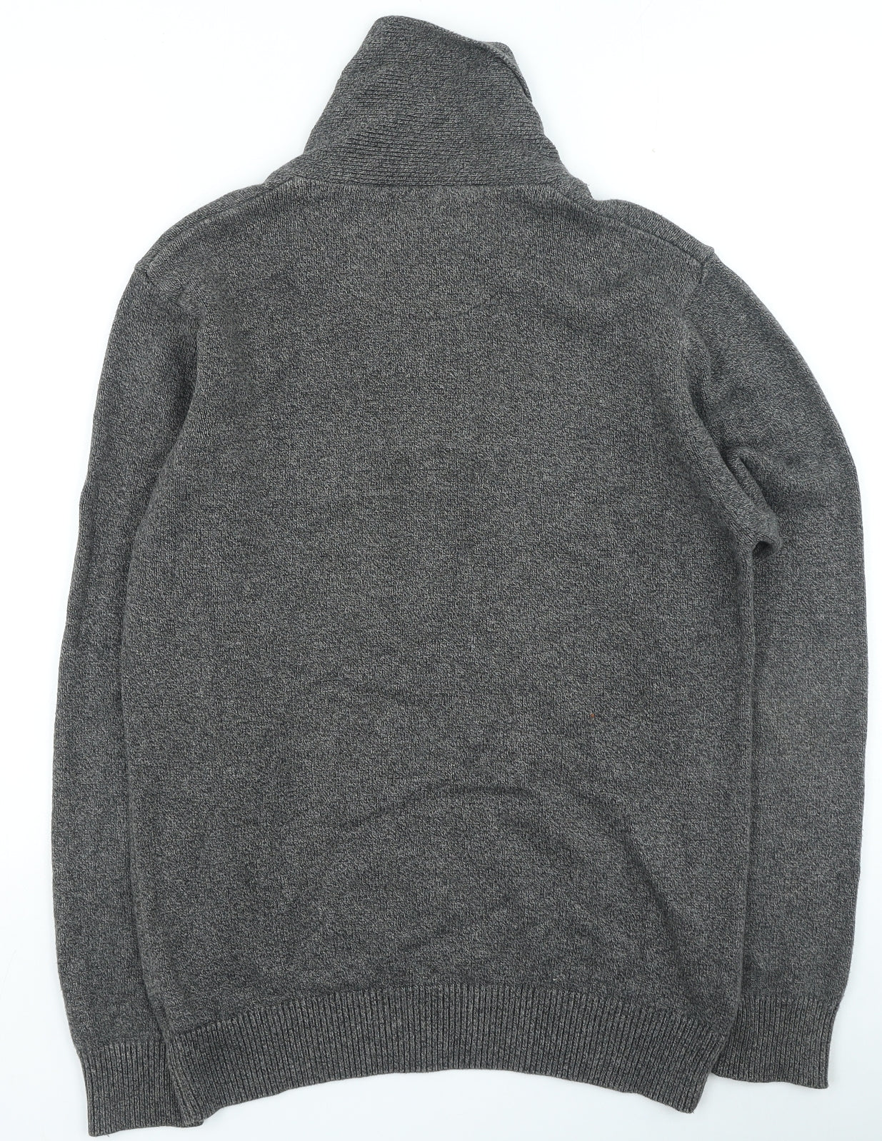 NEXT Mens Grey Collared Acrylic Pullover Jumper Size M