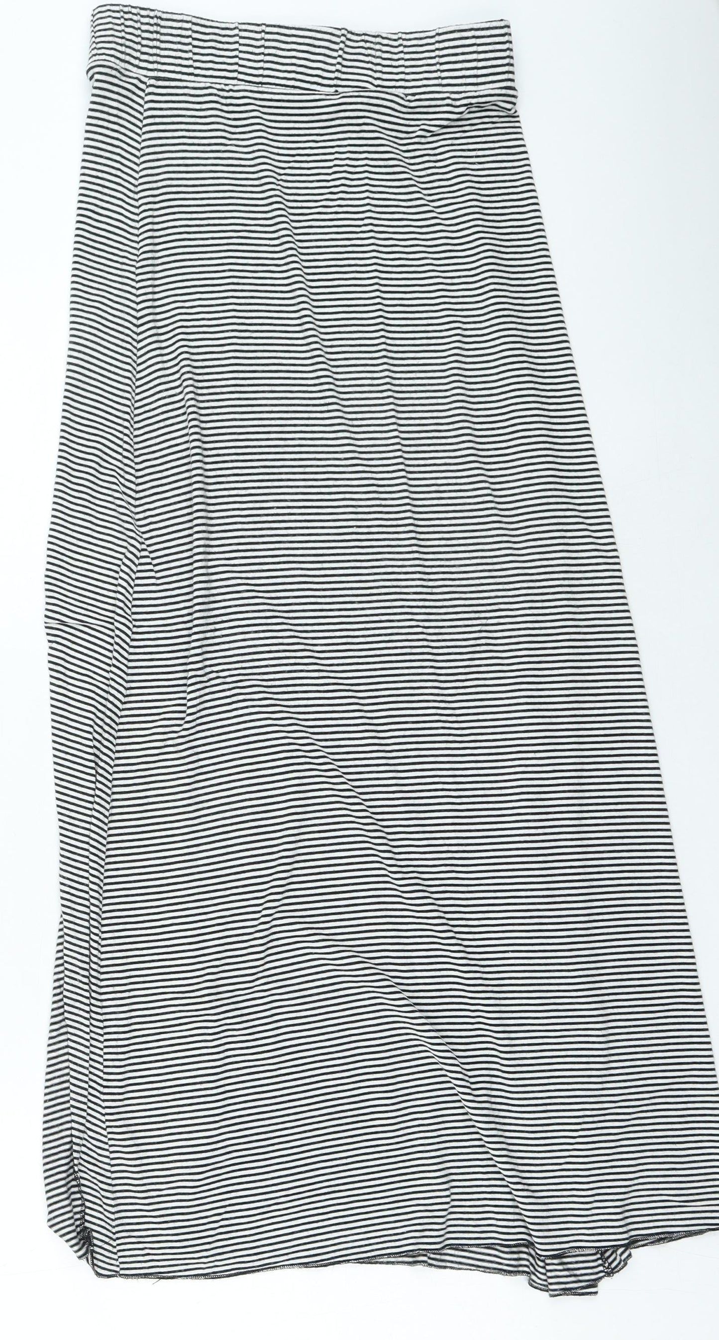 Only Womens Black Striped Viscose Maxi Skirt Size S