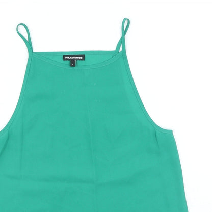Womens UK Size S Warehouse Green Camisole Tank
