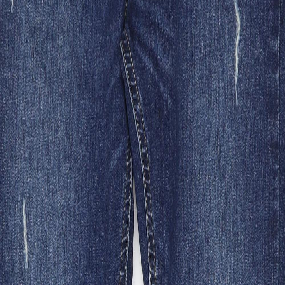 Denim & Co. Womens Blue Cotton Skinny Jeans Size 10 L30 in Regular Button