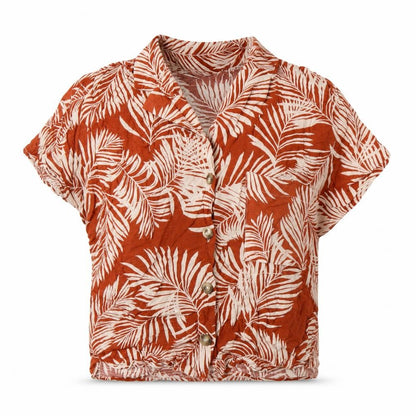 Womens UK Size 12 Primark Red Basic Button-Up