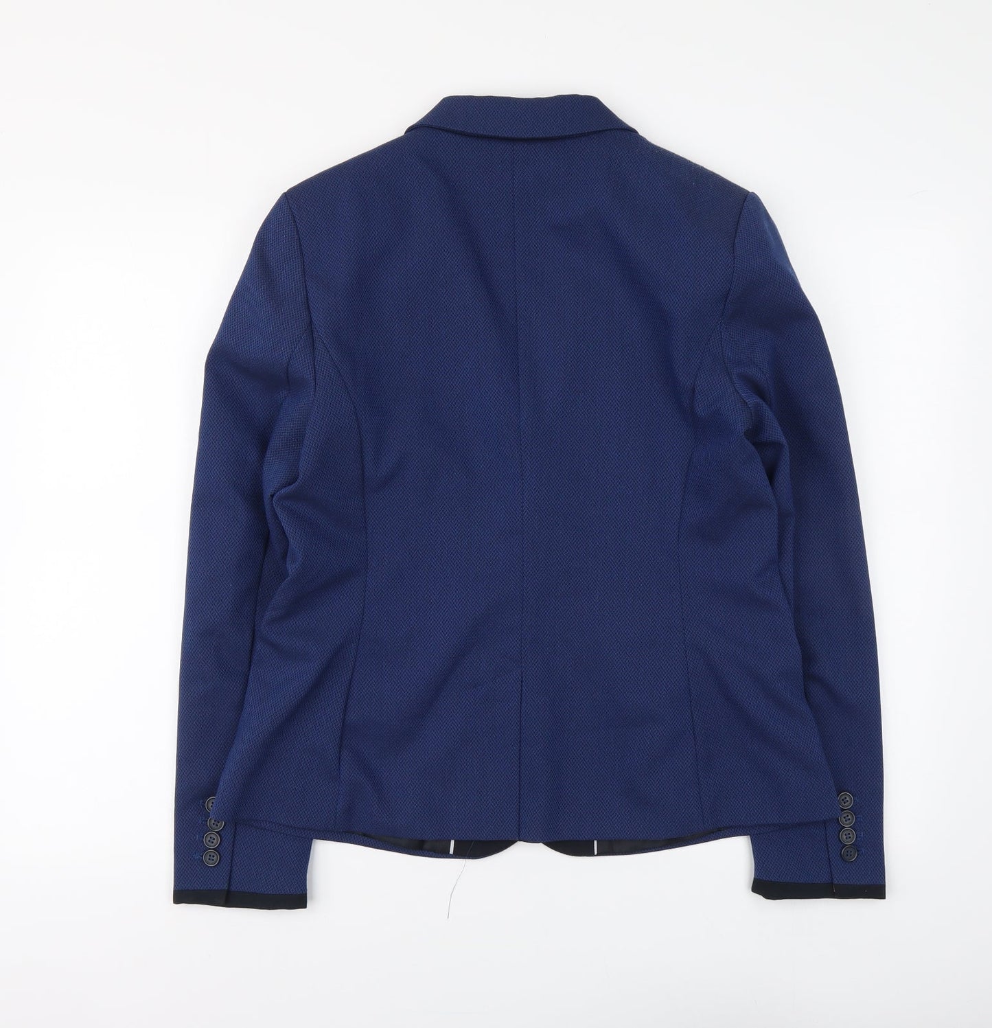 NEXT Womens Blue Polyester Jacket Suit Jacket Size 10