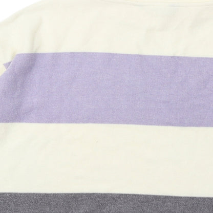 F&F Womens Multicoloured Round Neck Striped Polyester Pullover Jumper Size S