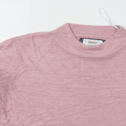 Womens UK Size 14 Maine Pink Pullover Jumper