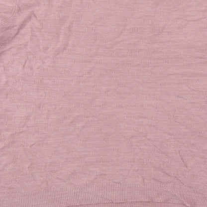Womens UK Size 14 Maine Pink Pullover Jumper
