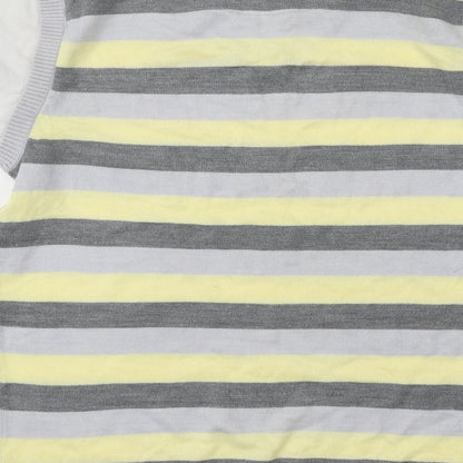 New Look Mens Multicoloured Round Neck Striped Acrylic Pullover Jumper Size M