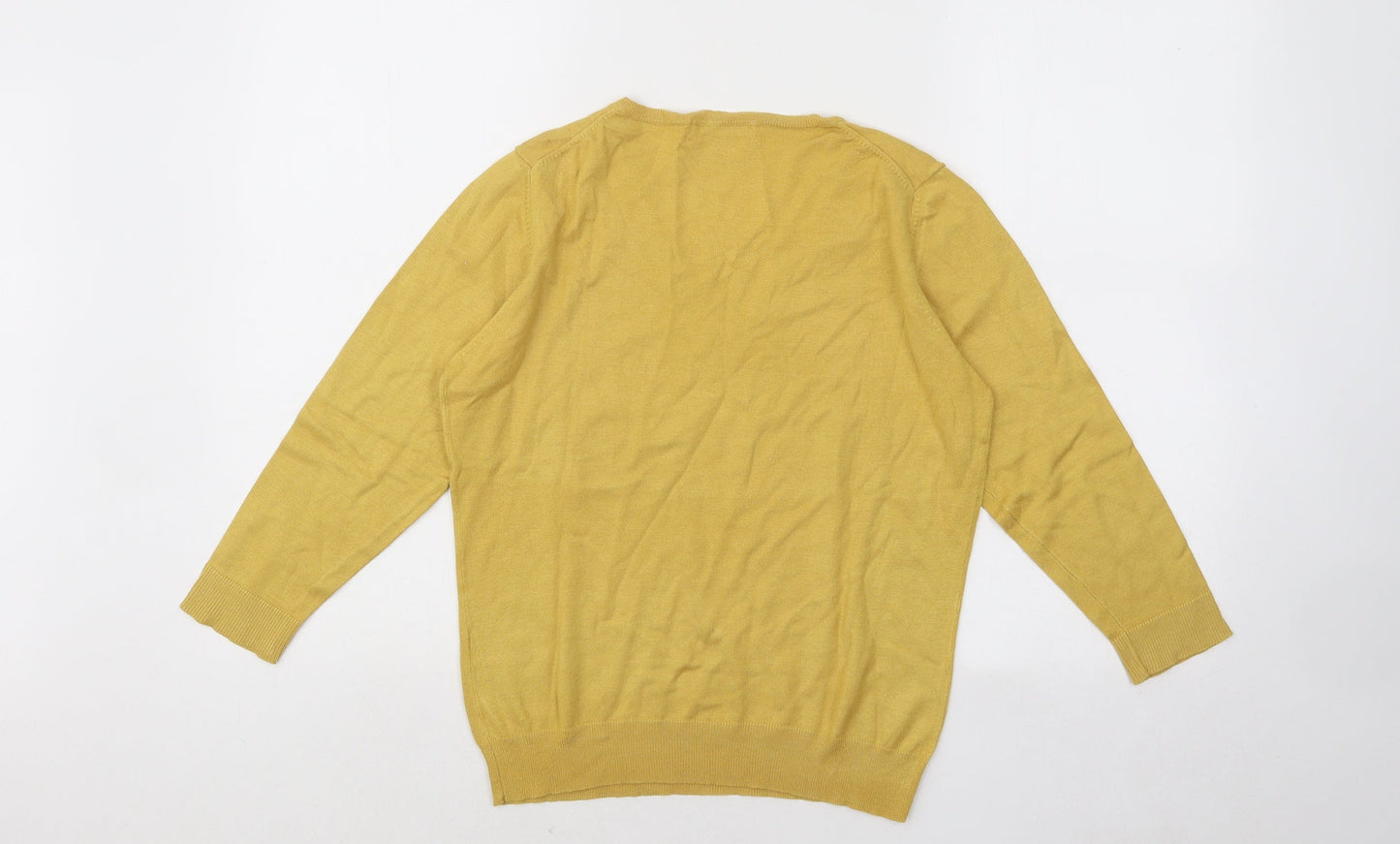 Womens UK Size 14 Marks and Spencer Yellow Pullover Jumper