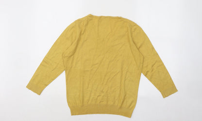 Womens UK Size 14 Marks and Spencer Yellow Pullover Jumper