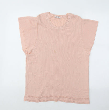 TU Womens Pink Round Neck Viscose Pullover Jumper Size 18