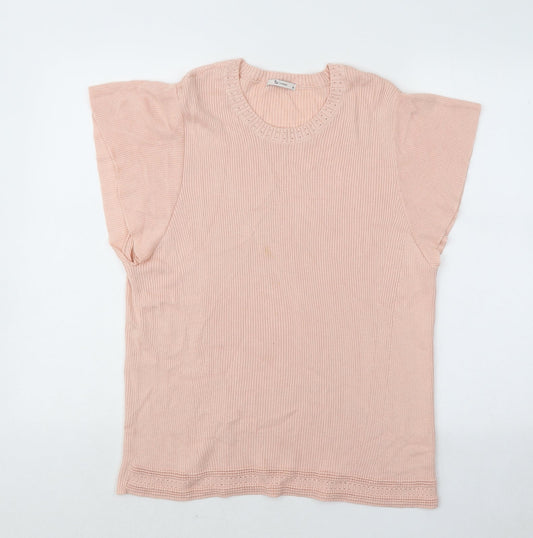 TU Womens Pink Round Neck Viscose Pullover Jumper Size 18