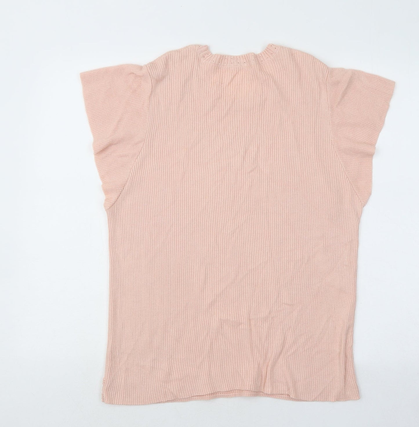 TU Womens Pink Round Neck Viscose Pullover Jumper Size 18