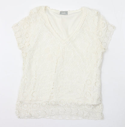 Womens UK Size XL Wallis Ivory Pullover Jumper