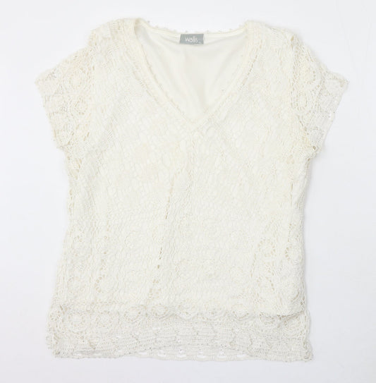 Womens UK Size XL Wallis Ivory Pullover Jumper