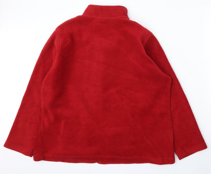Womens UK Size L EWM Red Full Zip Sweatshirt