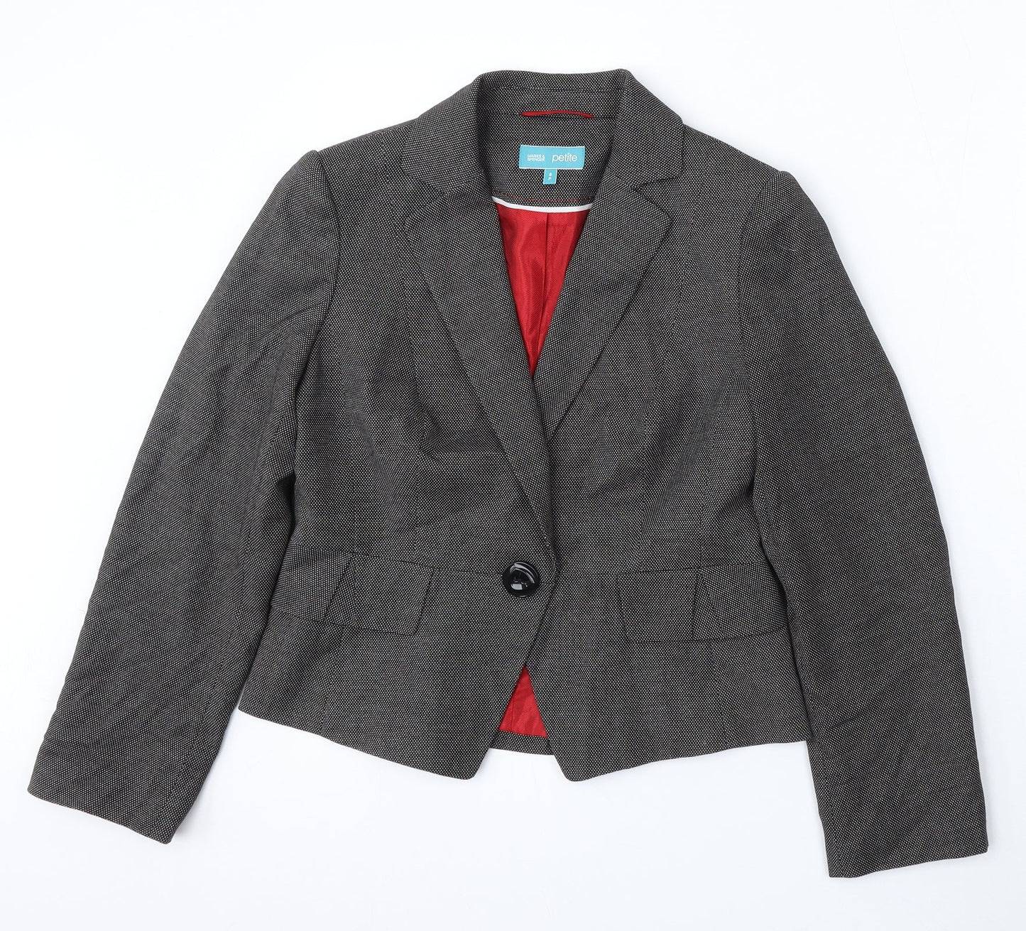 Marks and Spencer Womens Grey Polyester Jacket Suit Size S