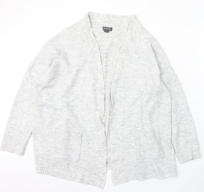 Primark Womens Grey V-Neck Acrylic Cardigan Jumper Size 14