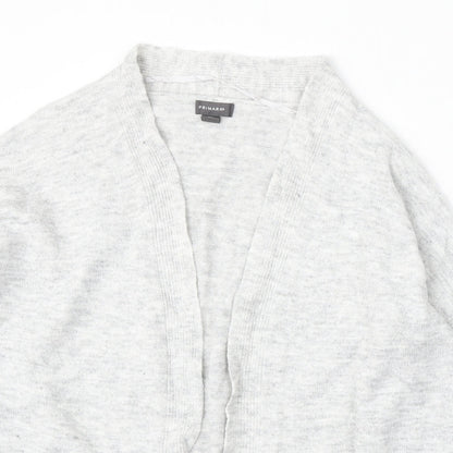 Primark Womens Grey V-Neck Acrylic Cardigan Jumper Size 14