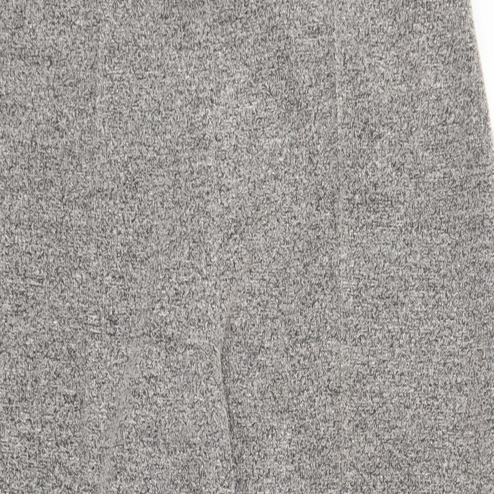 Classic Womens Grey Polyester Trousers Size 14 L26 in Regular