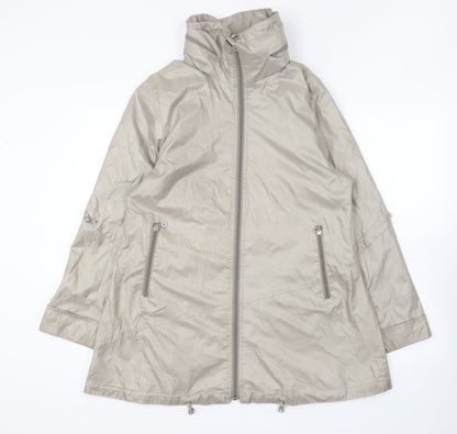 Lakeland Womens Beige Rain Coat Coat Size 10 Zip