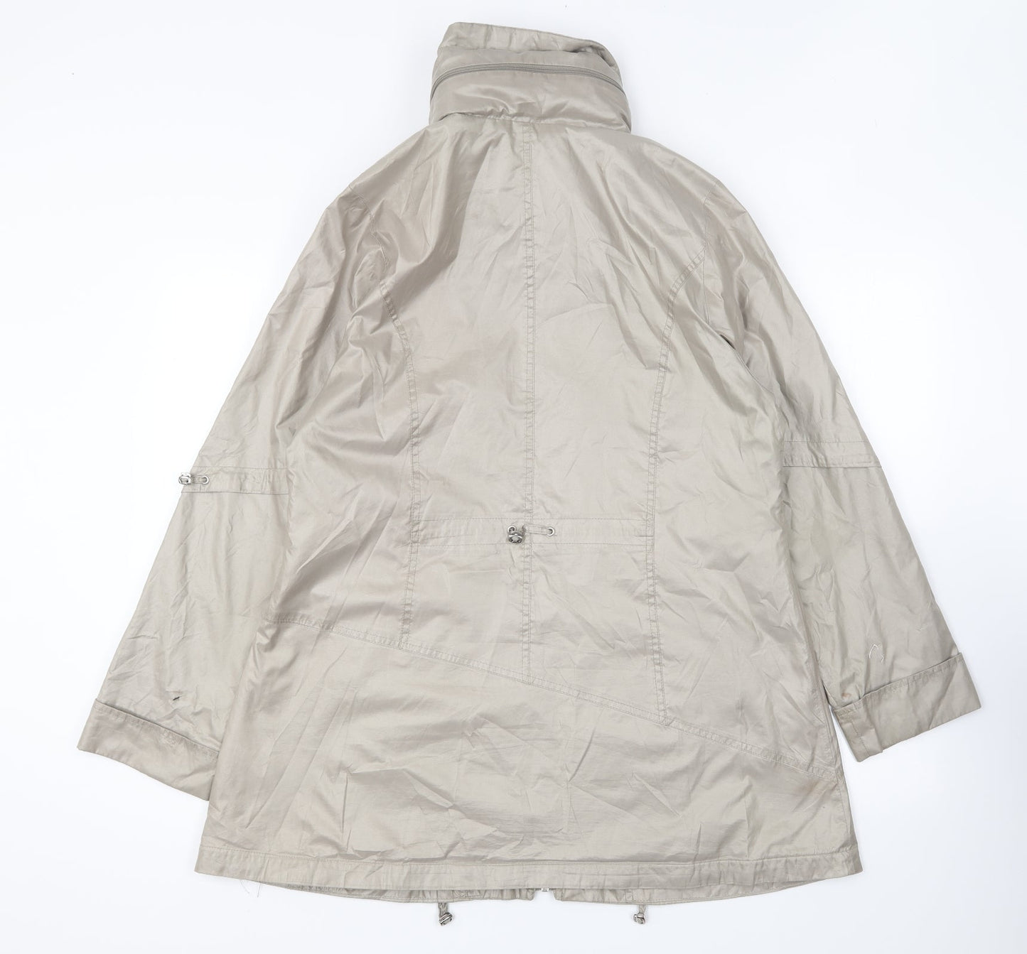 Lakeland Womens Beige Rain Coat Coat Size 10 Zip